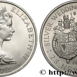 Promotion Saisonnière GIBRALTAR 25 New Pence Noces d’argent 1972 fwo_833237 Monde