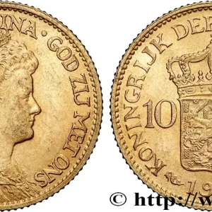 Retour Gratuit OR, PALLADIUM ET PLATINE INVESTISSEMENT 10 Gulden Wilhelmina 1913 Utrecht fwo_834467 Monde
