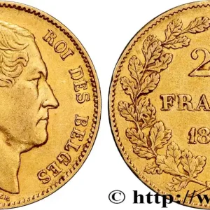Expédié Aujourd’hui OR, PALLADIUM ET PLATINE INVESTISSEMENT 20 Francs Léopold Ier 1865 Bruxelles fwo_834552 Monde