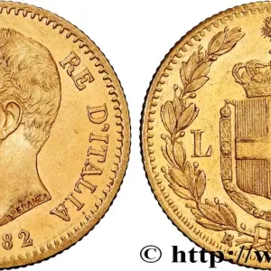 OR, PALLADIUM ET PLATINE INVESTISSEMENT 20 Lire Umberto Ier 1882 Rome fwo_834555 Monde Jusqu’à Épuisement Des Stocks