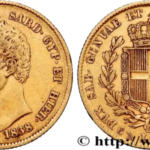 OR, PALLADIUM ET PLATINE INVESTISSEMENT 20 Lire Charles-Albert 1838 Gênes fwo_834558 Monde Acheter En Ligne