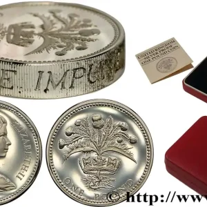 ROYAUME-UNI 1 Livre Proof Piefort Elisabeth II / chardon écossais 1984 fwo_835280 Monde Expédition Rapide