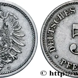 Soldes ALLEMAGNE 5 Pfennig aigle héraldique 1889 Hambourg fwo_836846 Monde
