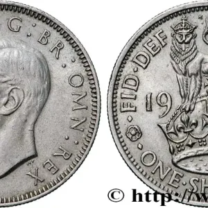 ROYAUME-UNI 1 Shilling Georges VI “England reverse” 1948 fwo_836850 Monde Gros Lot