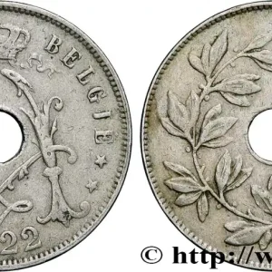 BELGIQUE 25 Centiemen (Centimes) Albert Ier 1922 fwo_836868 Monde Petit Prix