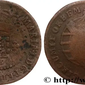 Certifié BRÉSIL - PRINCE JEAN REGENT 20 Réis contremarqué sur une 10 Réis de 1790 (1809) Lisbonne fwo_791862 Monde