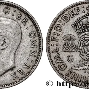 ROYAUME-UNI 1 Florin (2 Shillings) Georges VI 1938 fwo_797970 Monde Gros Lot