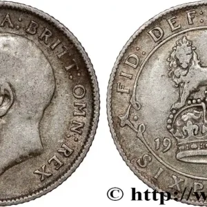 Top Qualité ROYAUME-UNI 6 Pence Georges V 1918 fwo_808373 Monde