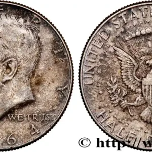 Super Prix ÉTATS-UNIS D'AMÉRIQUE 1/2 Dollar Kennedy 1964 Philadelphie fwo_810504 Monde