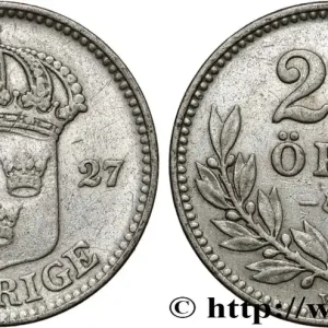 Authentique SUÈDE 25 Ore Gustave V 1927 fwo_812522 Monde