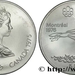 CANADA 5 Dollars JO Montréal 1976 plongeon 1975 fwo_814145 Monde Meilleur Choix