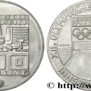 AUTRICHE 100 Schilling J.O. d’hiver d’Innsbruck 1976 - tremplin olympique 1976 Hall fwo_814602 Monde Garantie Incluse