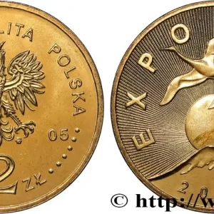 POLOGNE 2 Zlote Expo universelle Aichi 2005 2005 Varsovie fwo_821425 Monde Dernier Modèle