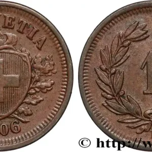 SUISSE 1 Centime Croix Suisse 1906 Berne - B fwo_821704 Monde Nouvel Arrivage