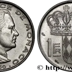 Top Vente MONACO 1 Franc Rainier III 1960 Paris fwo_832117 Monde