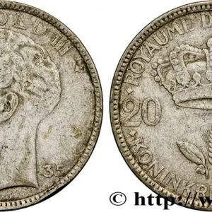 Commander Vite BELGIQUE 20 Francs Léopold III 1935 fwo_834262 Monde