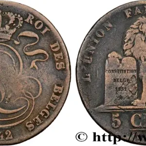 Prix Bas BELGIQUE 5 Centimes Léopold Ier 1842 fwo_834288 Monde