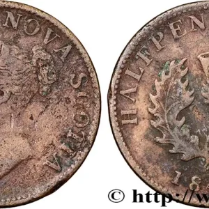 Dernier Modèle CANADA - NOUVELLE ÉCOSSE 1/2 Penny Token Nova Scotia Victoria 1843 fwo_834394 Monde