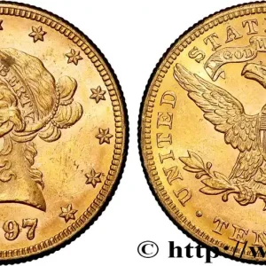Prix Promo OR, PALLADIUM ET PLATINE INVESTISSEMENT 10 Dollars or "Liberty" 1897 Philadelphie fwo_834447 Monde