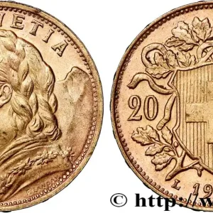 OR, PALLADIUM ET PLATINE INVESTISSEMENT 20 Francs "Vreneli" 1935 Berne fwo_834455 Monde Premium