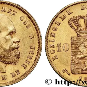 Satisfait Ou Remboursé OR, PALLADIUM ET PLATINE INVESTISSEMENT 10 Gulden Guillaume III, 2e type 1877 Utrecht fwo_834462 Monde