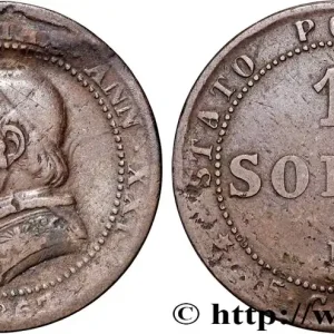 Soldes VATICAN ET ÉTATS PONTIFICAUX 1 Soldo an XXI buste large 1867 Rome fwo_834678 Monde