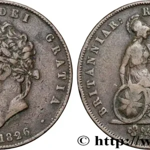 ROYAUME-UNI 1/2 Penny Georges IV 1826 fwo_834679 Monde Satisfait Ou Remboursé