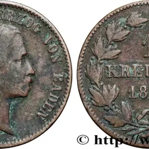 Livraison Mondiale ALLEMAGNE - BADE 1 Kreuzer Frédéric de Bade 1856 fwo_834680 Monde