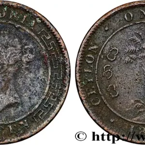 Dernier Modèle CEYLAN 1 Cent Victoria 1870 fwo_834762 Monde