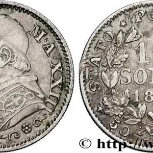 Bon Marché VATICAN ET ÉTATS PONTIFICAUX 10 Soldi (50 Centesimi) Pie IX an XXIII 1868 Rome fwo_834768 Monde