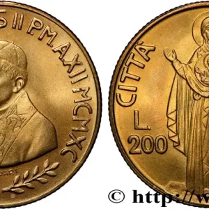 Must-Have VATICAN ET ÉTATS PONTIFICAUX 200 Lire Jean Paul II an XII / Madone 1990 Rome fwo_967904 Monde