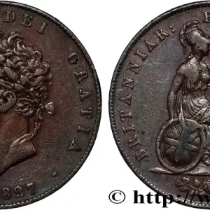 Produit De Marque GRANDE-BRETAGNE - GEORGES IV 1/2 Penny Georges IV 1827 fwo_823055 Monde
