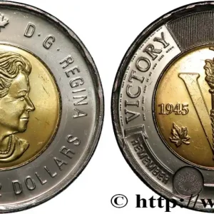 Tendance CANADA 2 Dollars 75ème anniversaire de la seconde guerre mondiale (version non colorée) 2020 MRC Winnipeg fwo_825282 Monde