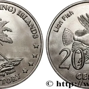 Livraison Express ÎLES KEELING COCOS 20 Cents cocotier / poisson lion 2004 fwo_806848 Monde