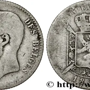 BELGIQUE 1 Franc Léopold II légende française 1866 fwo_807869 Monde Offre Du Jour