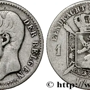 Vente Directe BELGIQUE 1 Frank (Franc) Léopold II légende flamande signature L WIENER 1887 fwo_807871 Monde