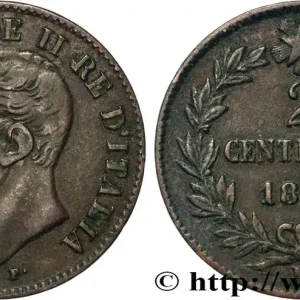 ITALIE 2 Centesimi Victor Emmanuel II 1861 Milan fwo_827555 Monde Nouveauté