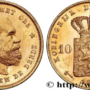 Offre Spéciale OR, PALLADIUM ET PLATINE INVESTISSEMENT 10 Gulden Guillaume III, 2e type 1877 Utrecht fwo_834463 Monde