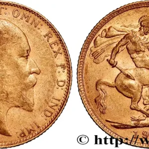 OR, PALLADIUM ET PLATINE INVESTISSEMENT 1 Souverain Edouard VII 1908 Londres fwo_834536 Monde Prix Promo