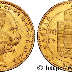 Expédition Rapide OR, PALLADIUM ET PLATINE INVESTISSEMENT 20 Francs or ou 8 Forint François-Joseph Ier 1887 Kremnitz fwo_834591 Monde