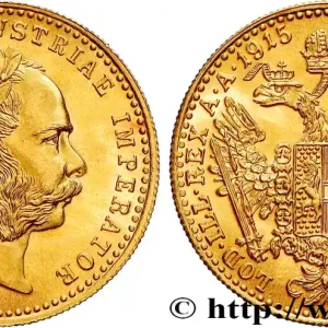 OR, PALLADIUM ET PLATINE INVESTISSEMENT 1 Ducat refrappe moderne François-Joseph Ier 1915 fwo_837237 Monde Prix Promo