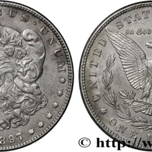 ÉTATS-UNIS D'AMÉRIQUE 1 Dollar Morgan 1897 Philadelphie fwo_839042 Monde Marque