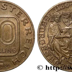 AUTRICHE 20 Schilling 800e anniversaire du Pacte de Georgenberg 1986 Vienne fwo_840260 Monde Bon Marché
