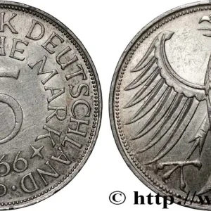 Expédié Aujourd’hui ALLEMAGNE 5 Mark aigle héraldique 1966 Munich fwo_840275 Monde