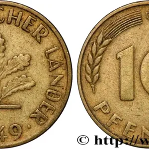 Haute Qualité ALLEMAGNE 10 Pfennig “Bank deutscher Länder” 1949 Munich - D fwo_840282 Monde
