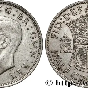 Solde ROYAUME-UNI 1/2 Crown Georges VI 1944 fwo_840628 Monde
