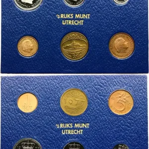 Solde PAYS-BAS Série FDC 5 monnaies + 1 jeton 1977 Utrecht fwo_677968 Monde