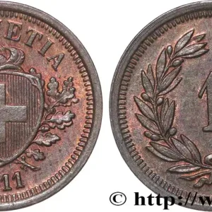 SUISSE 1 Centime (Rappen) Croix Suisse 1911 Berne fwo_836164 Monde Bon Plan