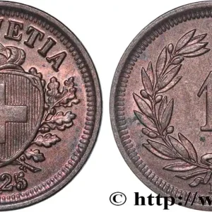 SUISSE 1 Centime (Rappen) Croix Suisse 1925 Berne fwo_836326 Monde Petit Prix