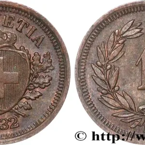 SUISSE 1 Centime (Rappen) Croix Suisse 1932 Berne fwo_836481 Monde Vente Directe